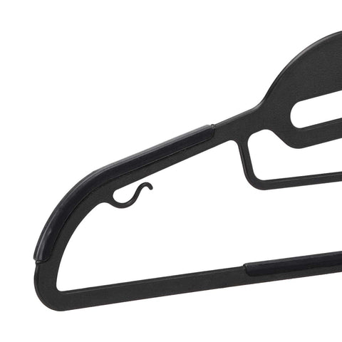 Amazon Basics ultra-slim hanger helps conserve closet space and reduce bulk.