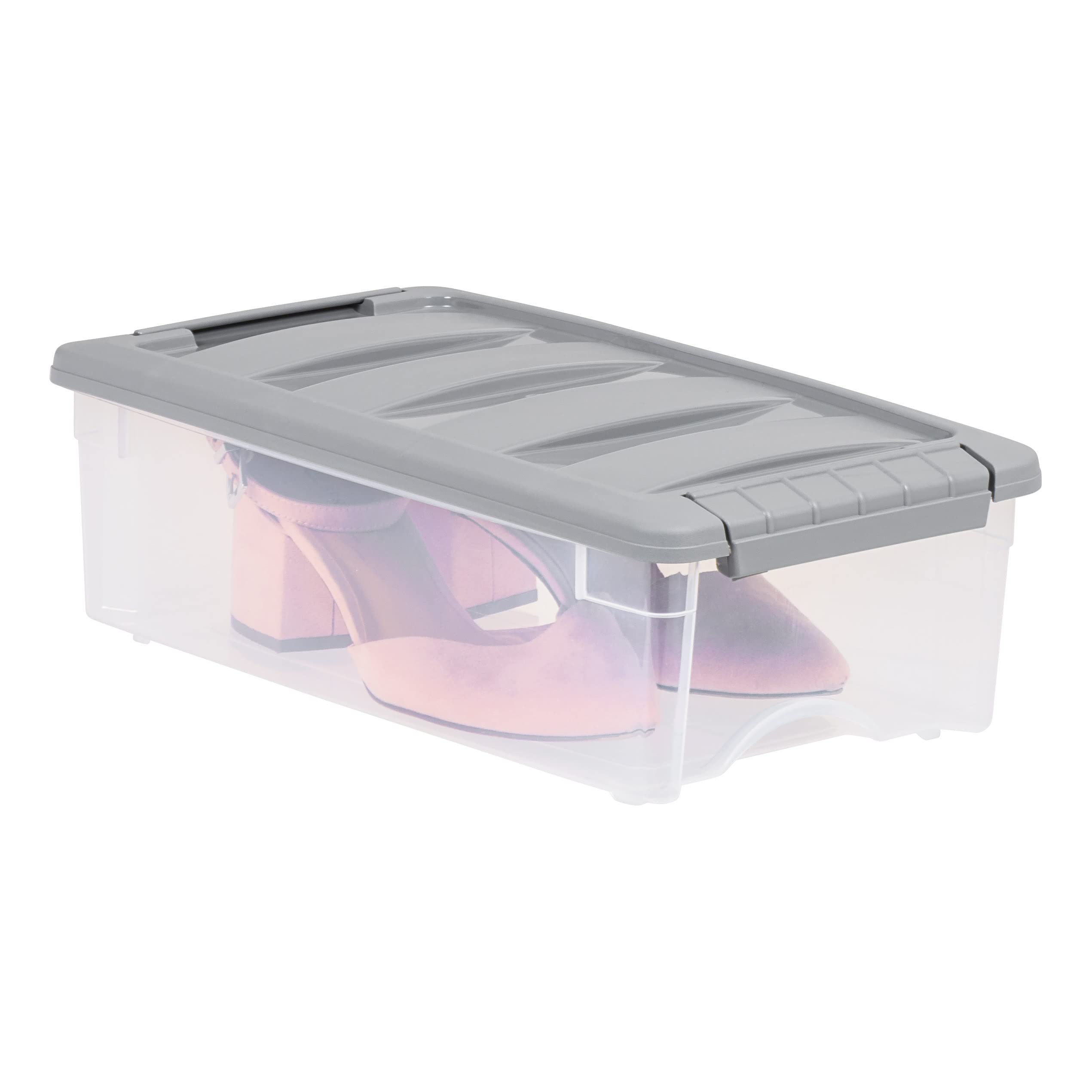 Amazon Basics under-bed storage bin keeps items accessible while saving space.