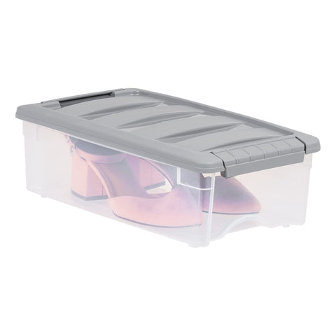 Amazon Basics under-bed storage bin keeps items accessible while saving space.