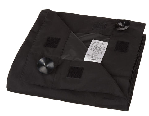 Amazon Basics velcro tabs provide customizable fit for various windows.