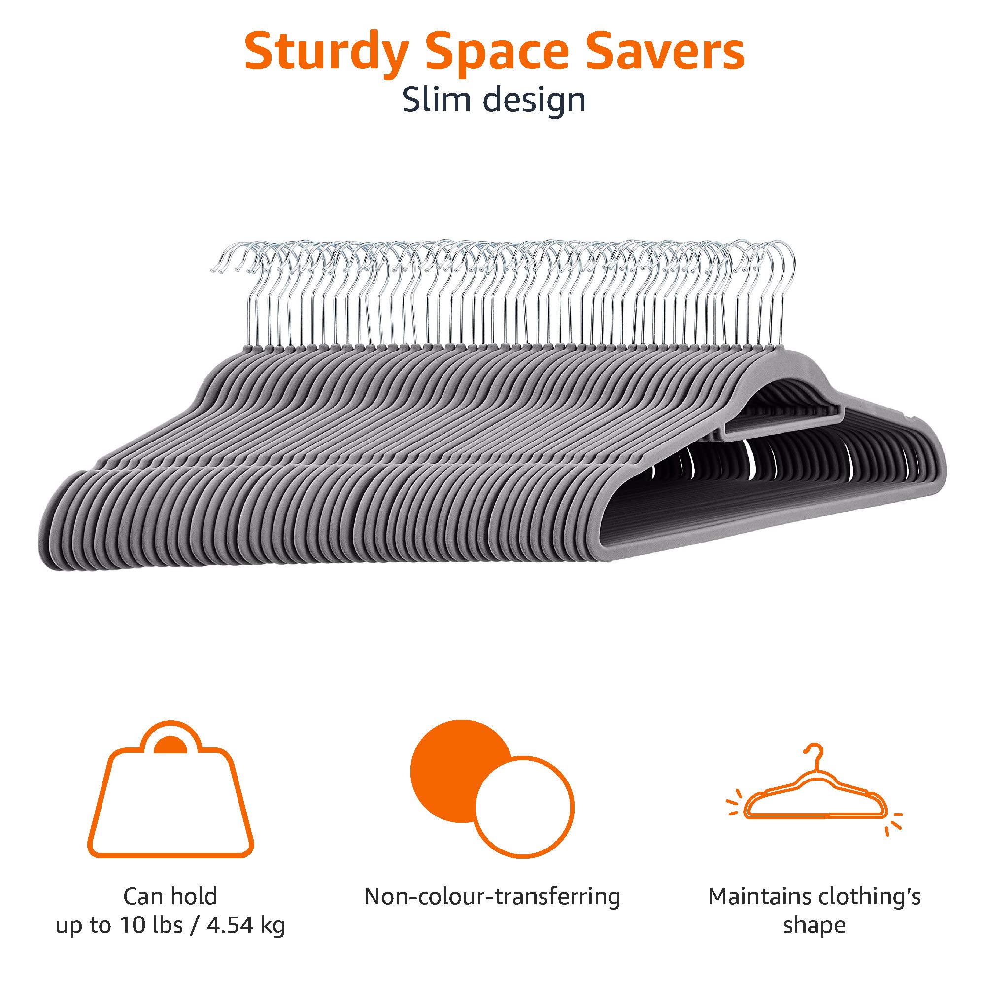 Close-up of Amazon Basics velvet non-slip surface in dark grey