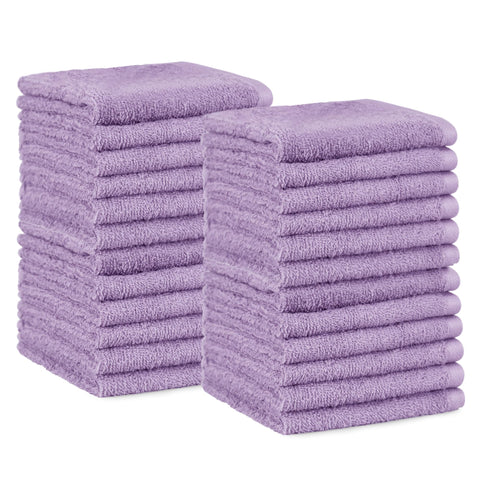 Amazon Basics washcloths 12x12 lavender pack, soft and highly absorbent for daily use