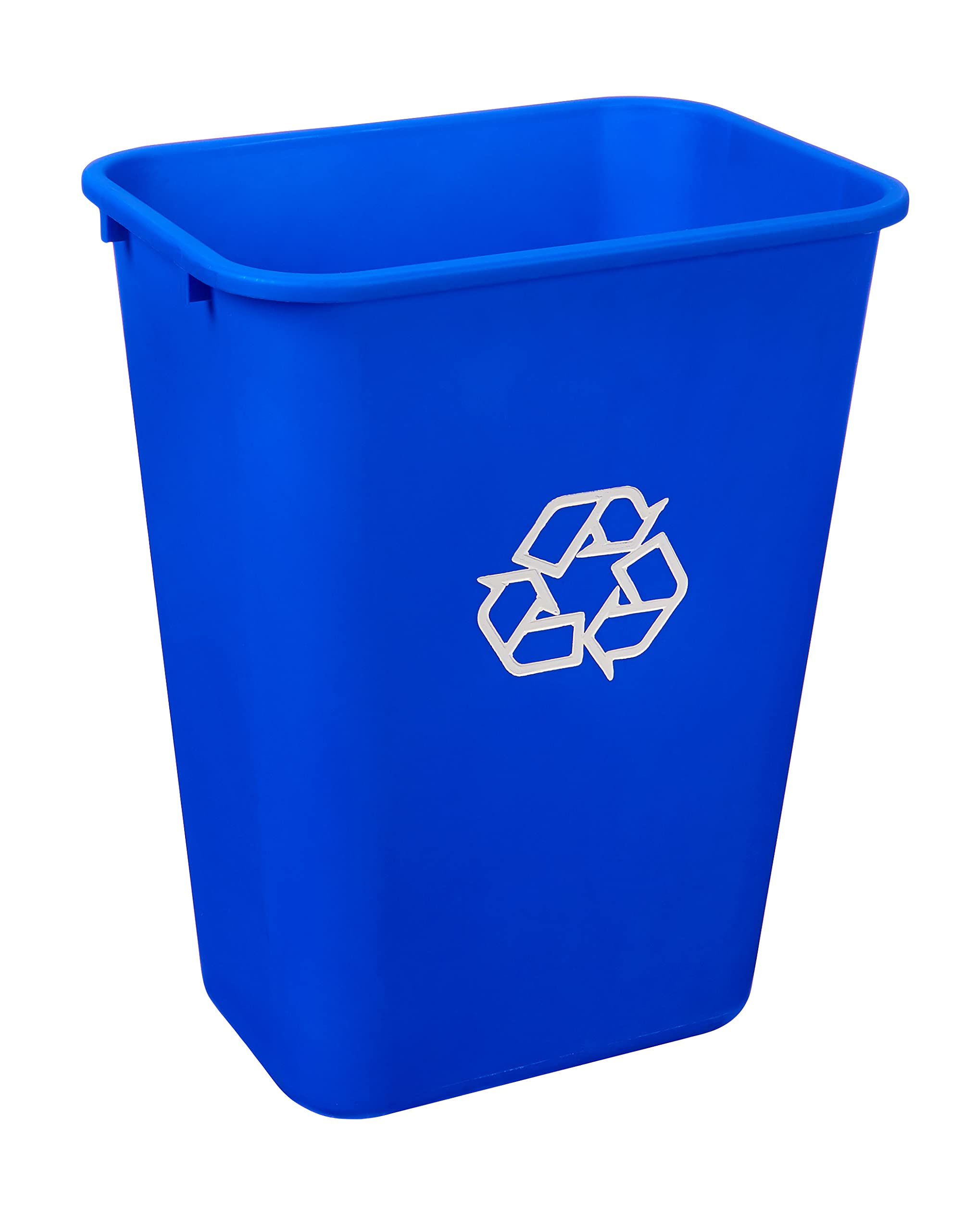 Amazon Basics durable polypropylene wastebasket with sturdy construction.