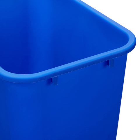Amazon Basics lightweight nestable wastebasket designed for easy storage.