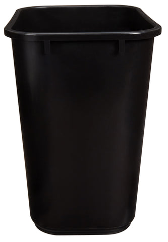Amazon Basics rectangular wastebasket ideal for high-traffic spaces.