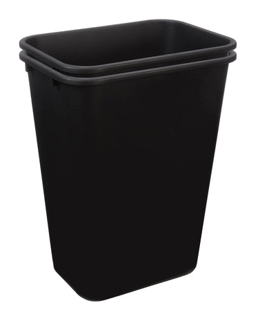 Amazon Basics wastebasket with smooth finish for quick cleaning.