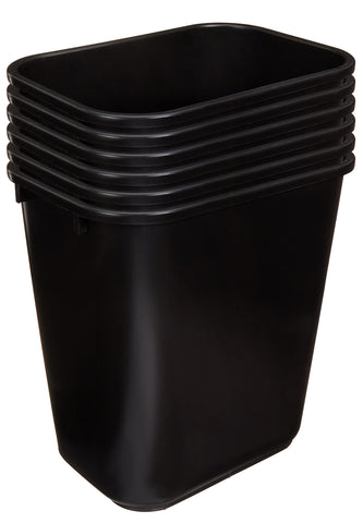 Amazon Basics wastebasket with smooth finish for easy cleaning.