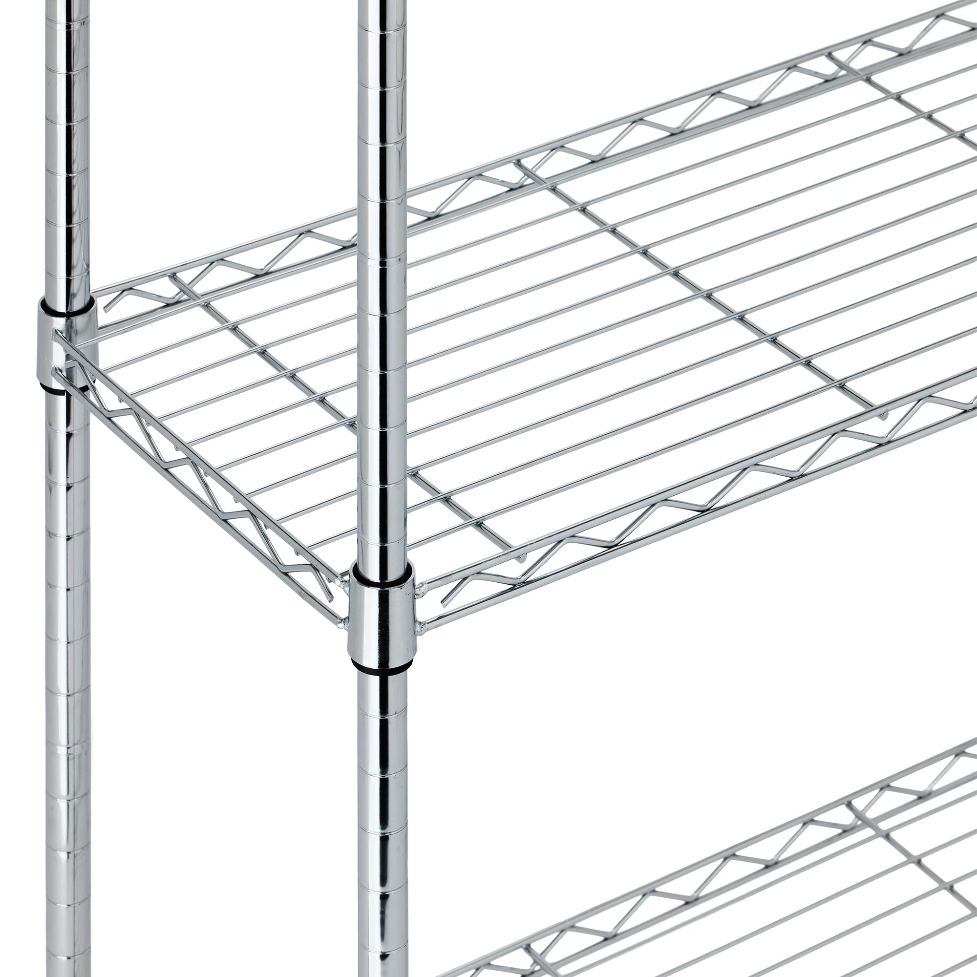 Amazon Basics adjustable shelves optimize tall items with 1-inch increments