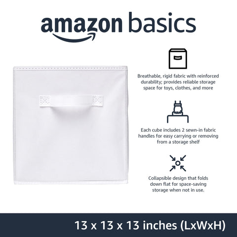 Amazon Basics collapsible bins with sewn-in handles for easy transport.