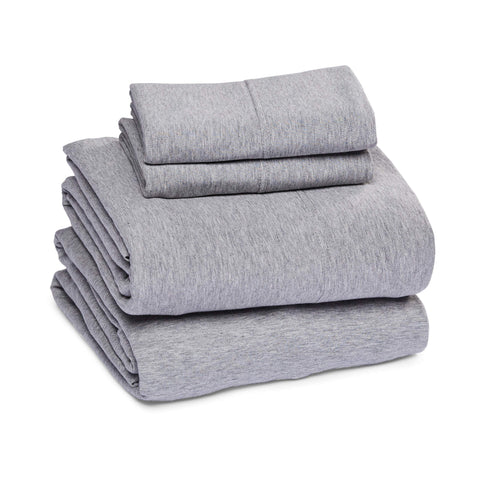 Amazon Basics flat sheet designed to fit full-size mattresses.