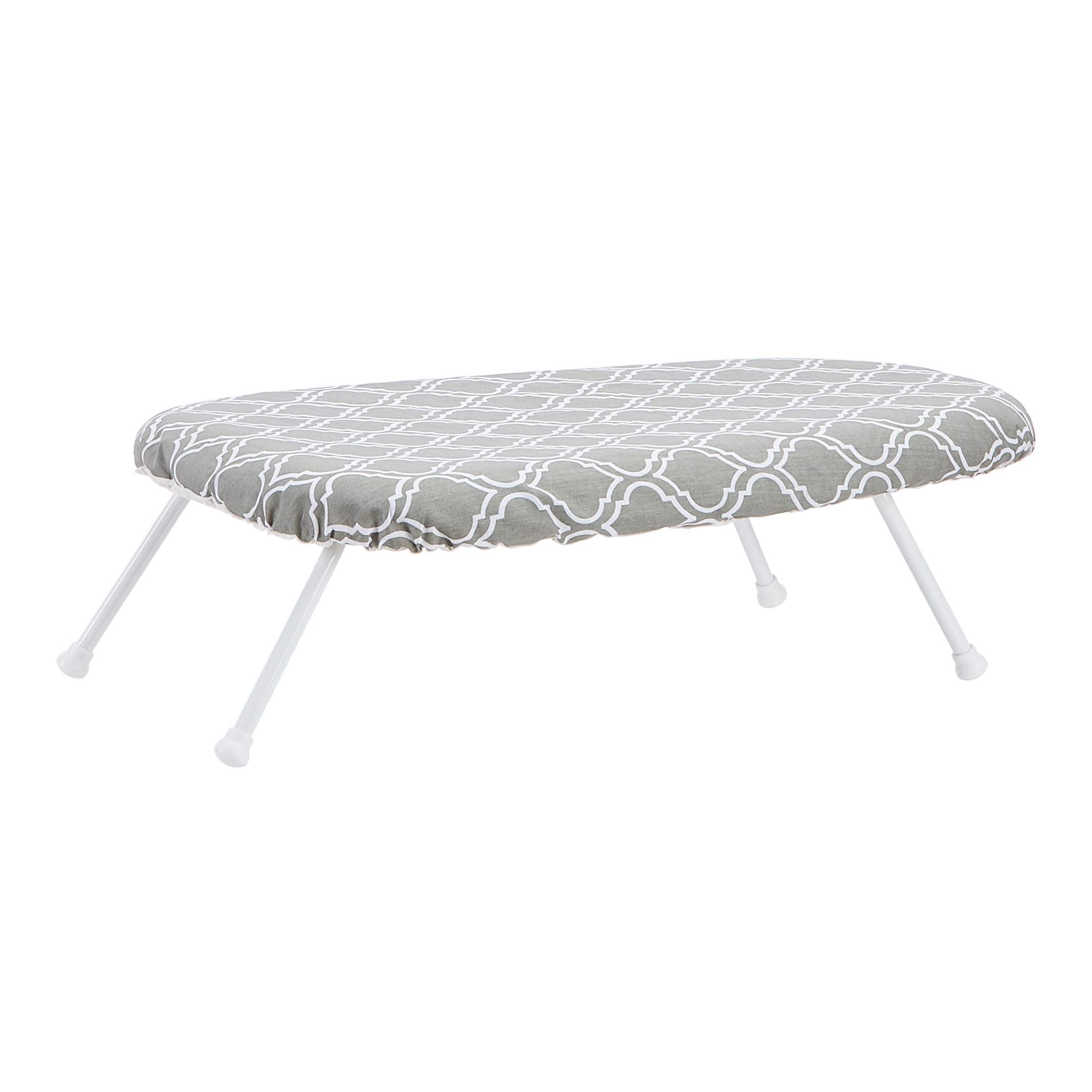 Amazon Basics foldable tabletop ironing board with folding legs for space-saving ironing