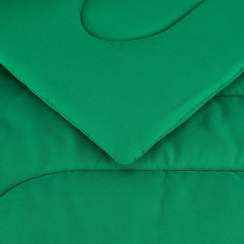 Amazon Basics kid's bed-in-a-bag twin green pillowcase—soft touch and easy machine washing