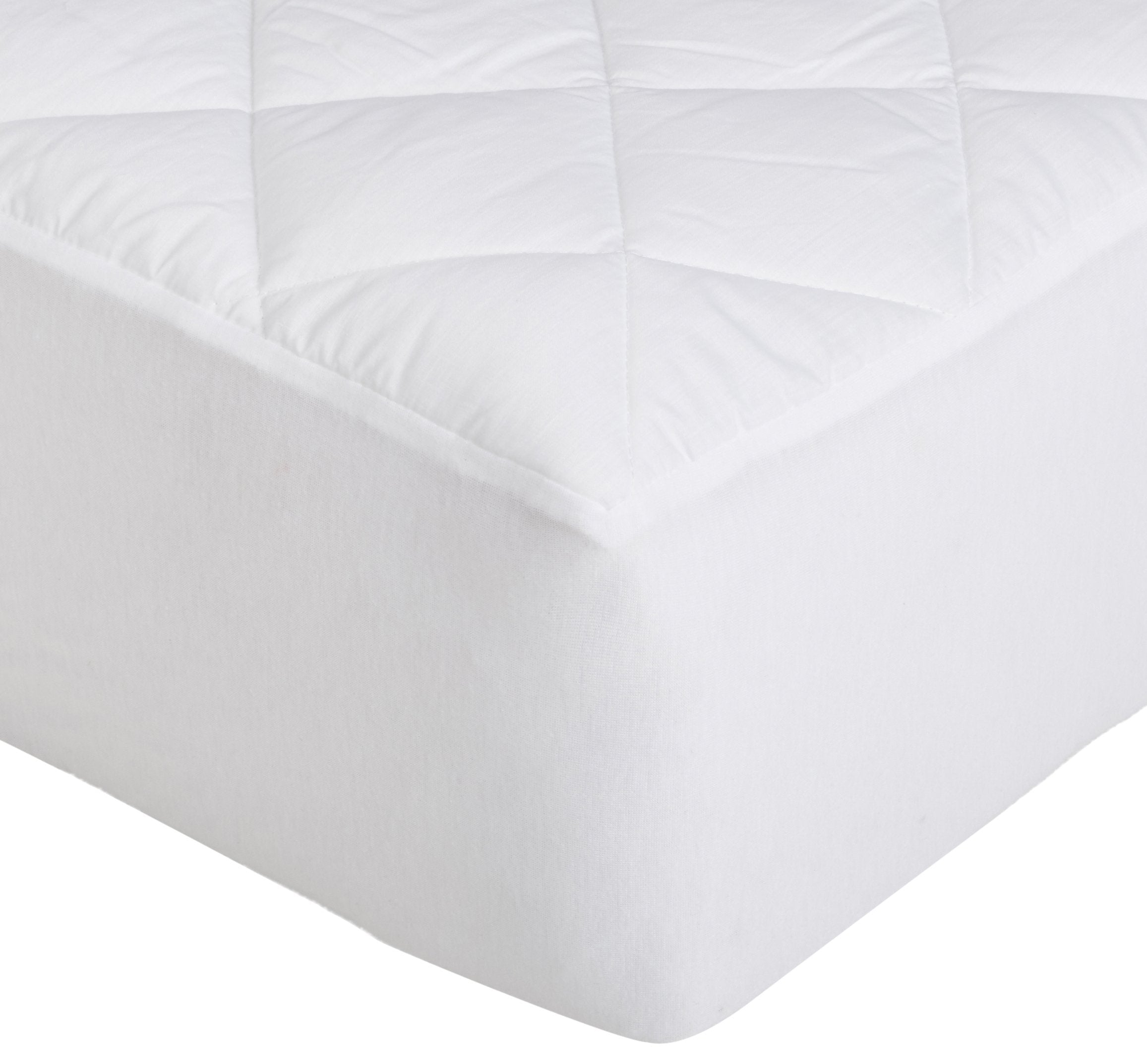 Amazon Basics machine-washable topper cover ready for easy cleaning.