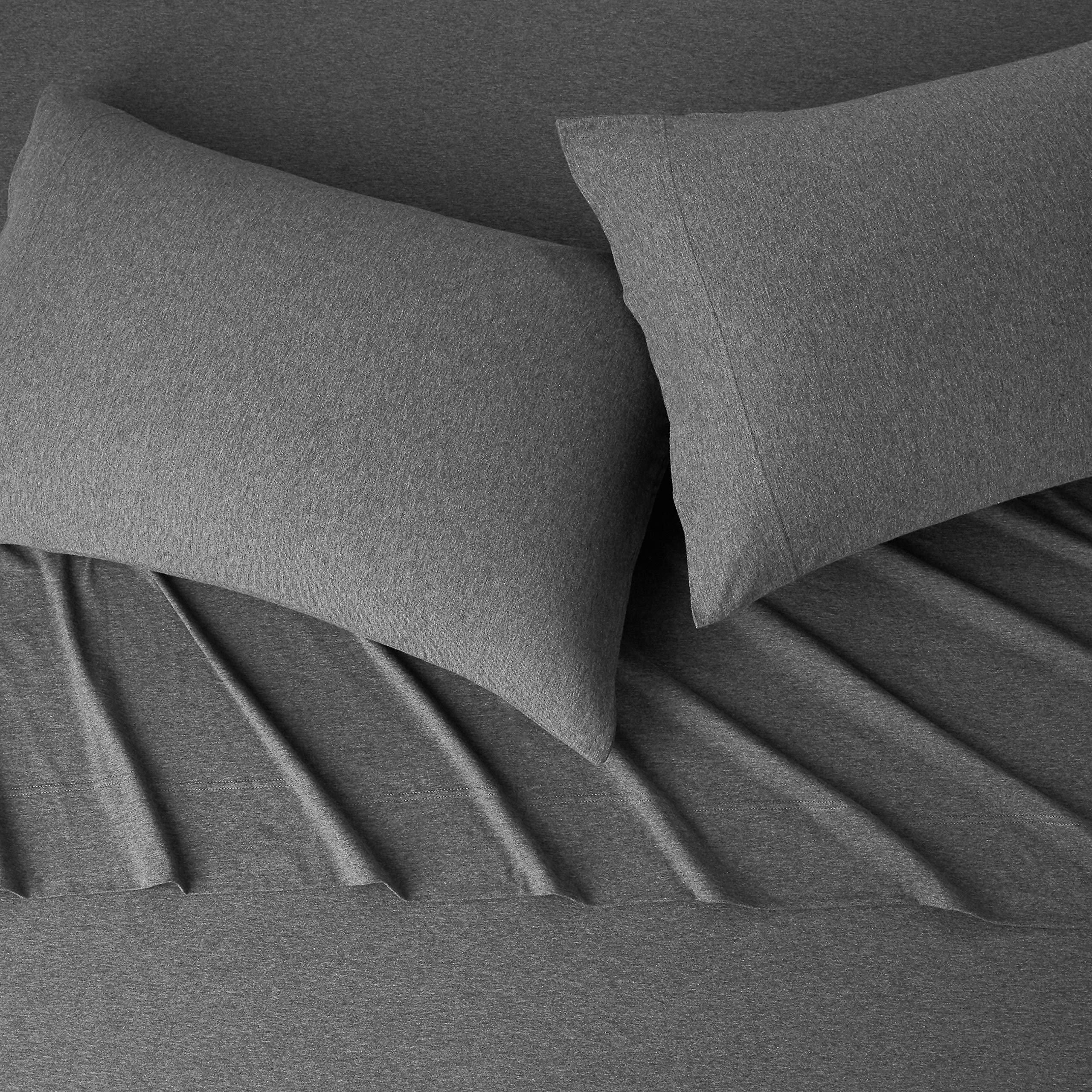 Amazon Basics pillowcase shows breathable cotton fabric and easy care