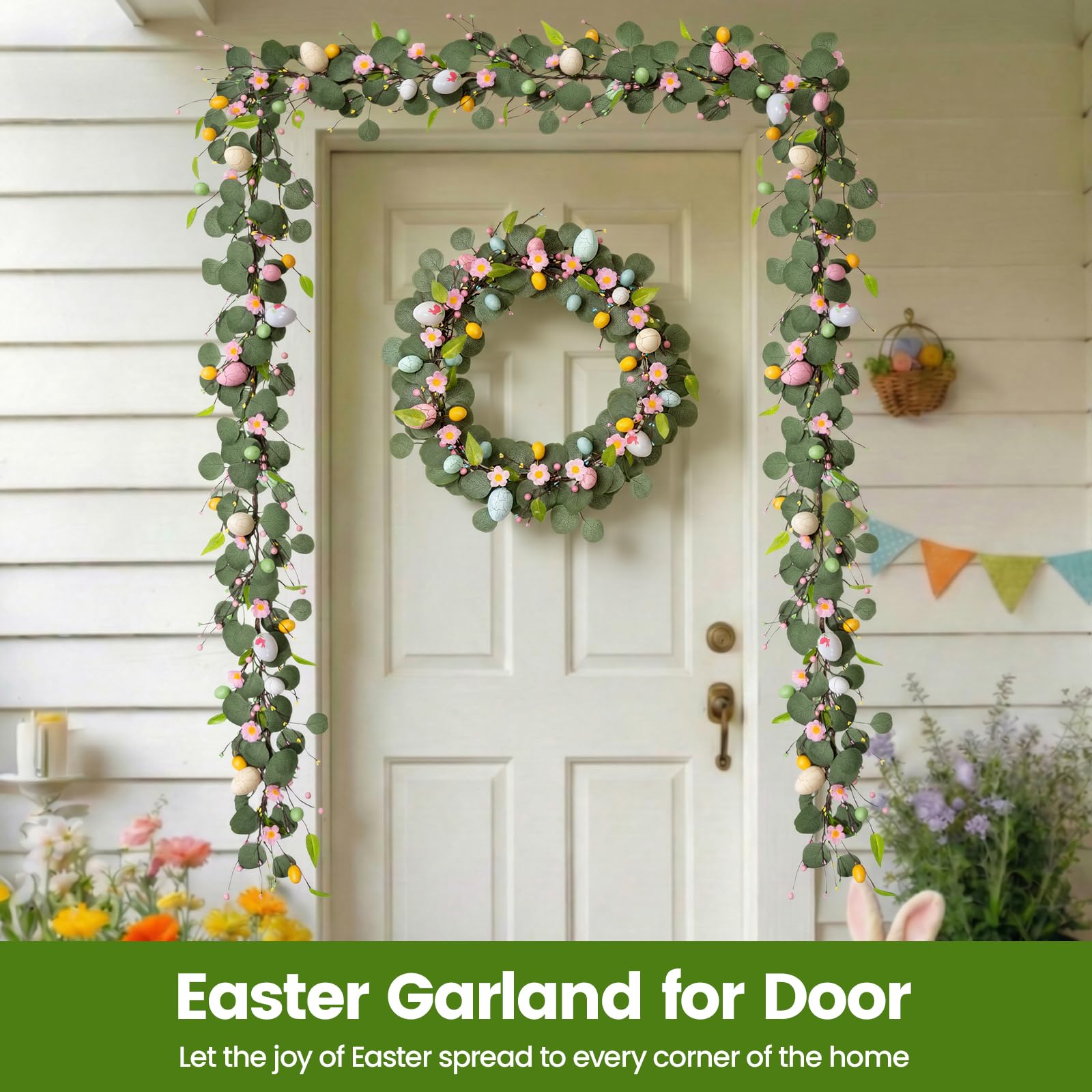 Fade-resistant materials ensure long-lasting Easter decor.