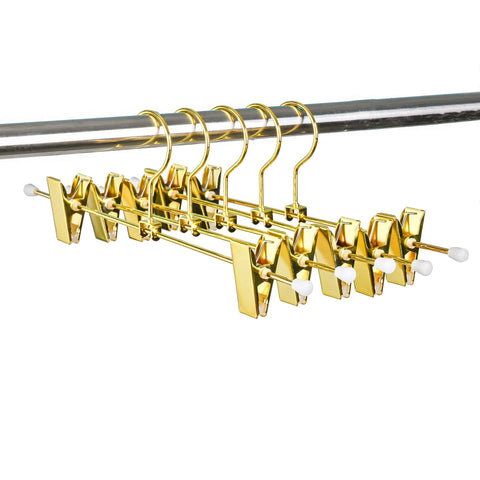 Amber Home 10-pack pants and skirts hangers for versatile wardrobe storage