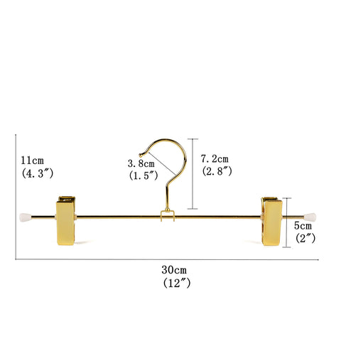 Amber Home 12-inch pants hanger with swivel hook for easy access