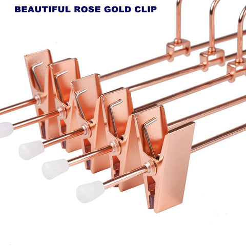 Amber Home 24-pack pants hangers keep wardrobes organized.