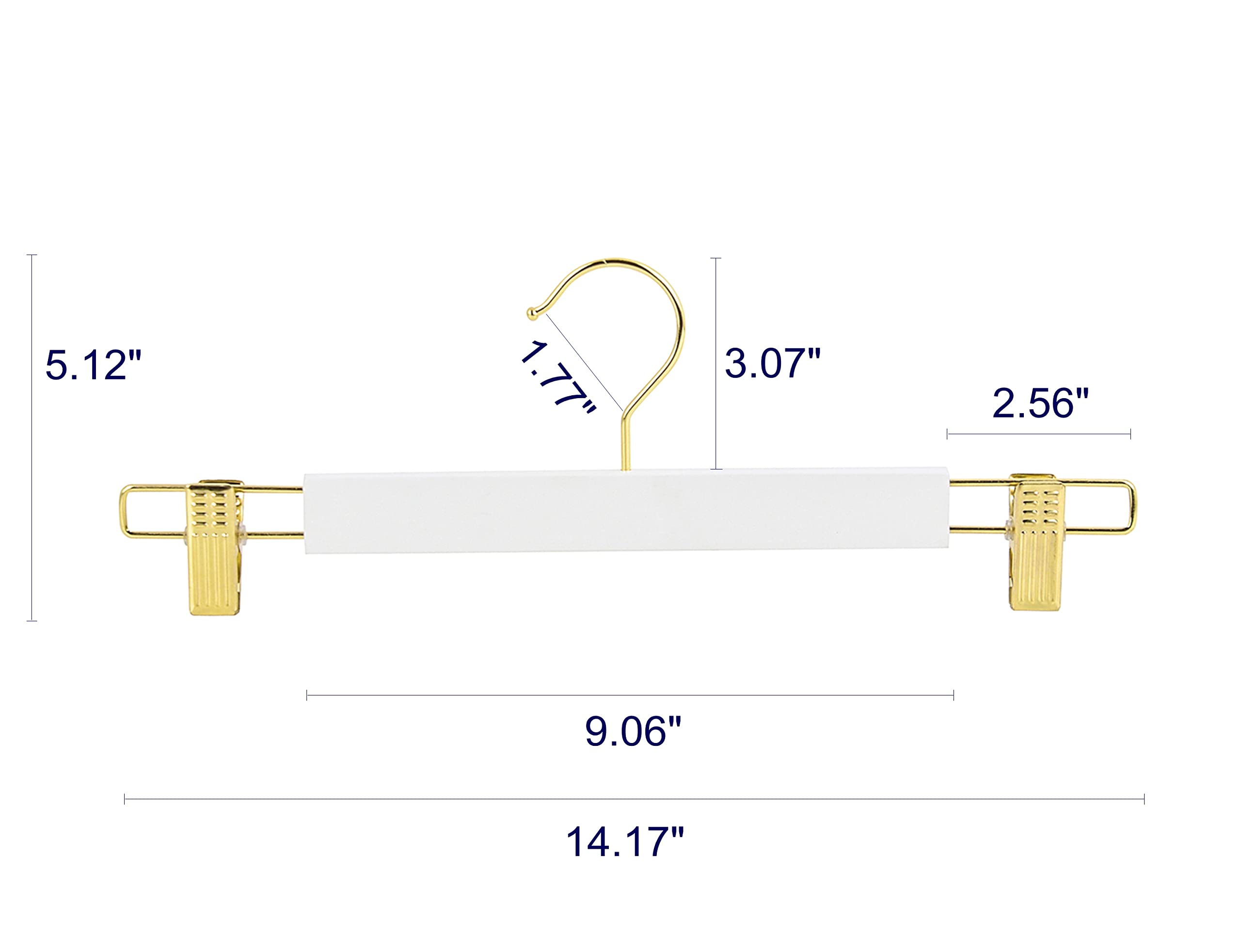 Amber Home 24-pack of wood hangers saves space and keeps pants neat.