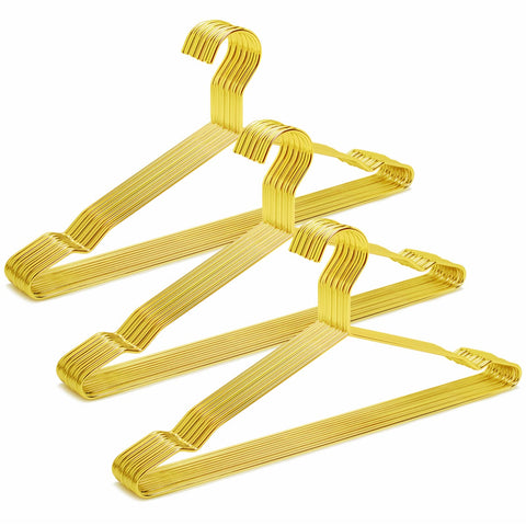 Amber Home 30-pack 17-inch hanger set helps maximize closet space.