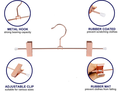 Amber Home adjustable non-slip clips fit varied pants sizes securely.