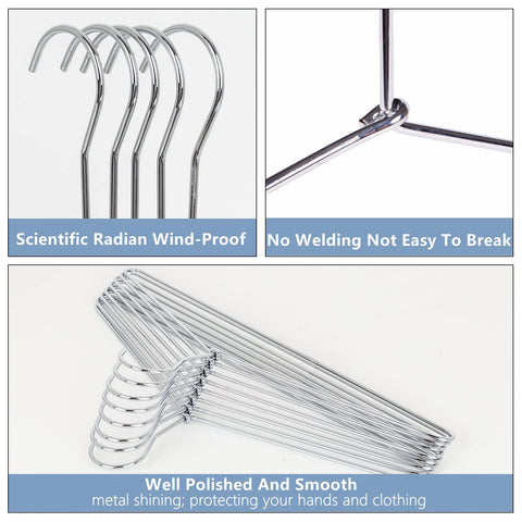 Amber Home smooth-edge hanger protects fabrics from snags