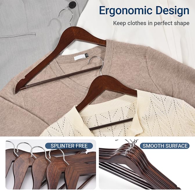 Amber Home contoured shoulder with notches protects garments