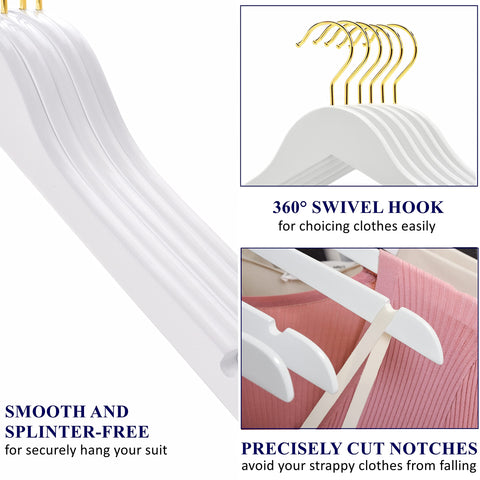 Amber Home contoured shoulders with notches preserve shape and prevent slipping