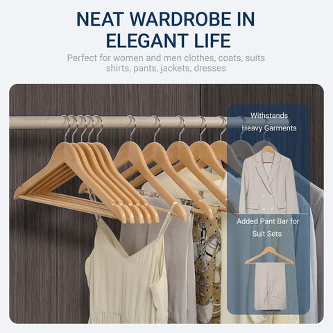 Amber Home ergonomic curved shoulder design helps maintain garment shape