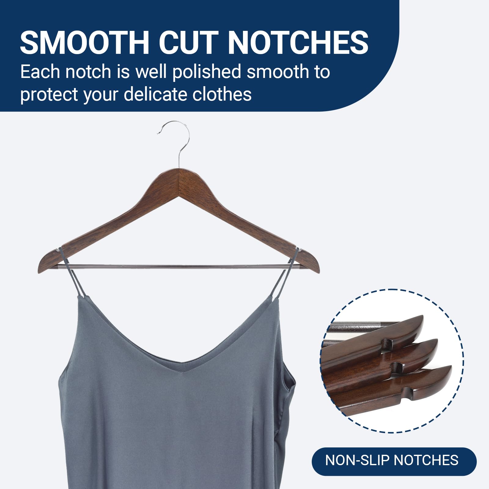 Amber Home grooved pant bar keeps pants securely in place