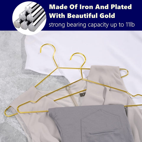 Amber Home heavy-duty metal hanger supports coats and jackets reliably.
