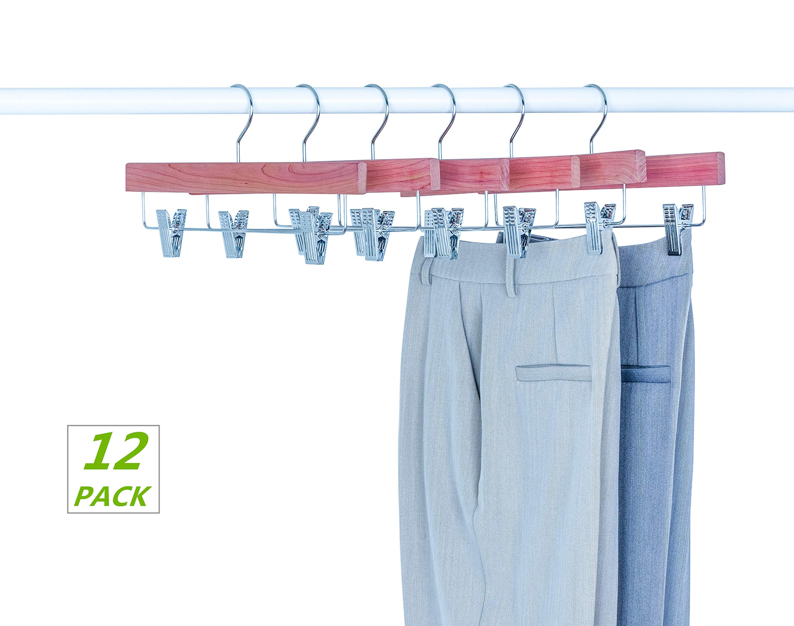 Amber Home multipurpose cedar hangers suitable for trousers, shirts, towels