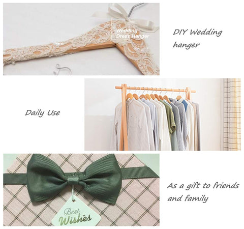 Amber Home natural finish wooden hanger adds elegant touch to closet.
