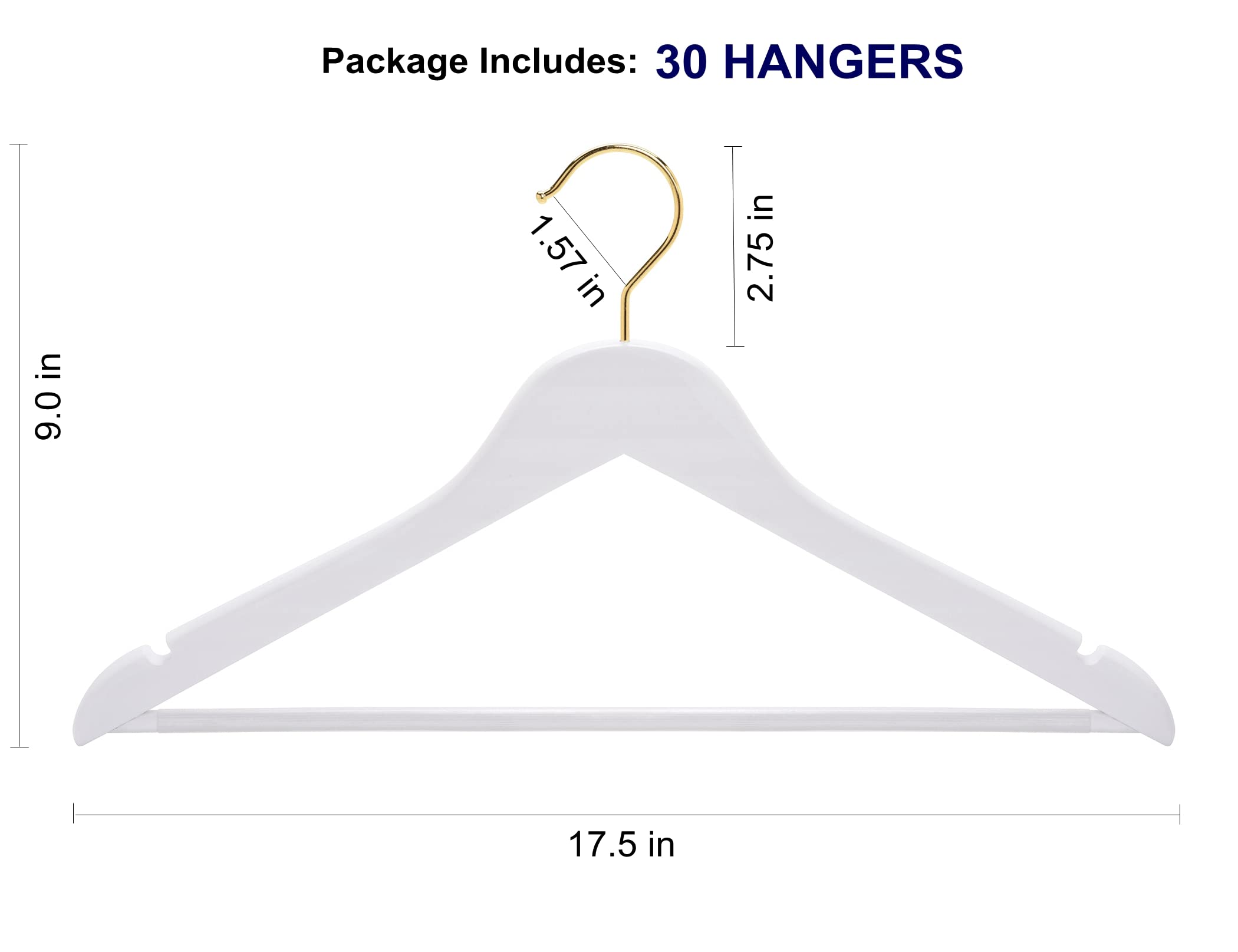 Amber Home non-slip pant bar helps trousers stay in place while hung.