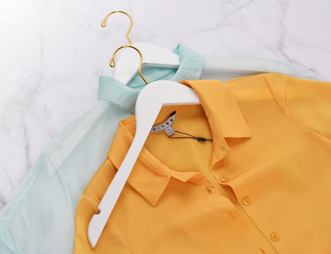 Amber Home white hangers with non-toxic coating for safer closet use