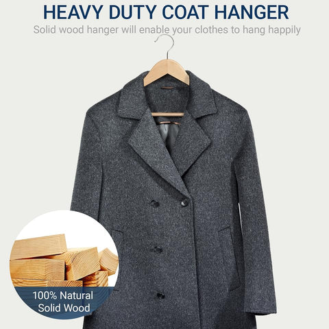 Amber Home organization-ready wooden hangers for a tidy closet