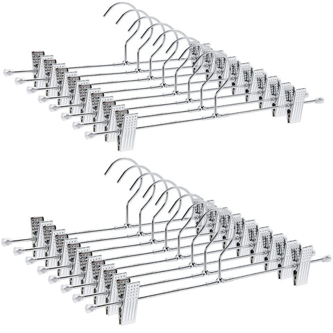 Amber Home pant hanger with 360° hook and clips for smooth rotation.