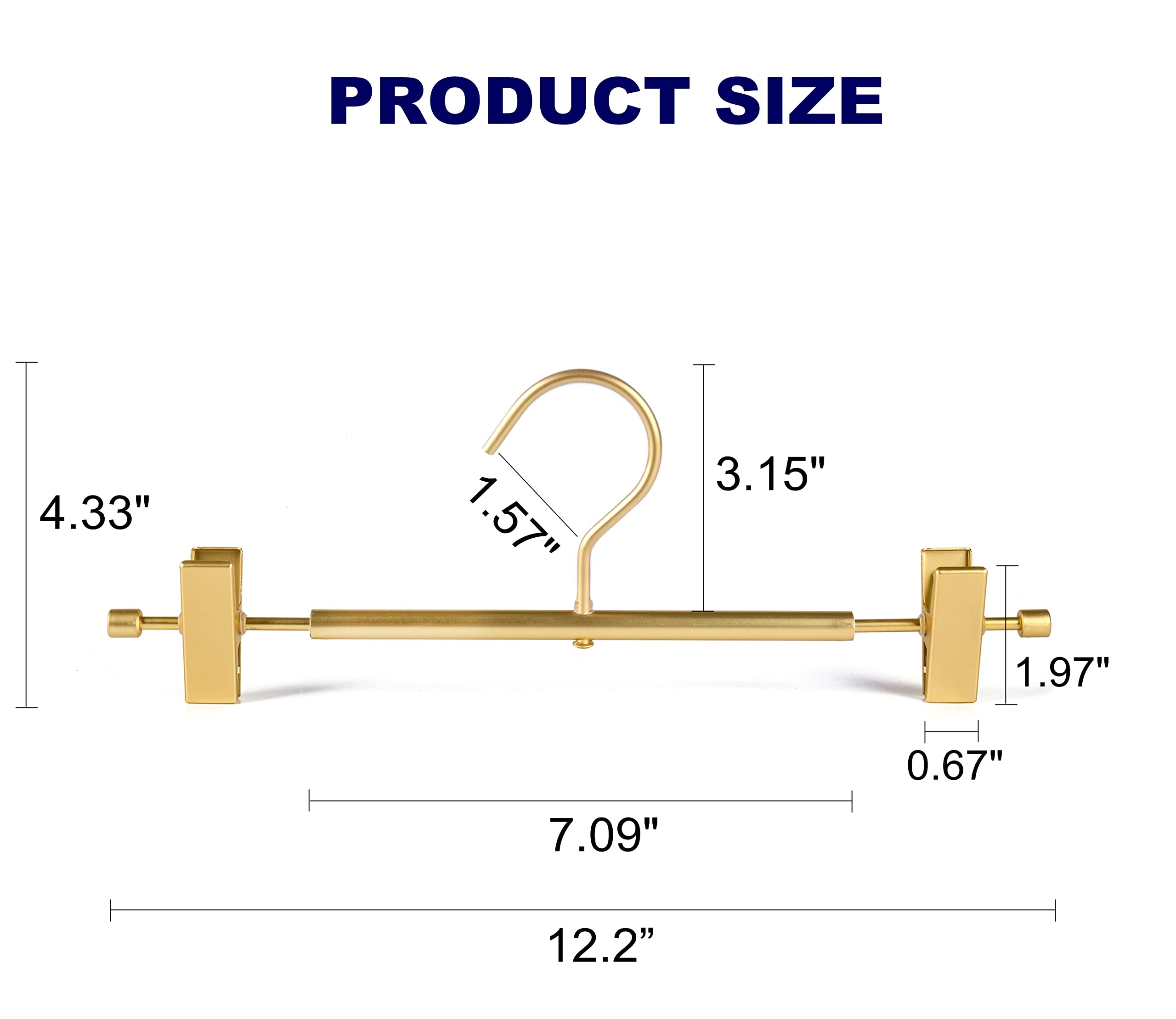 Amber Home hanger shows adjustable clips ready to secure different garment widths without snagging.