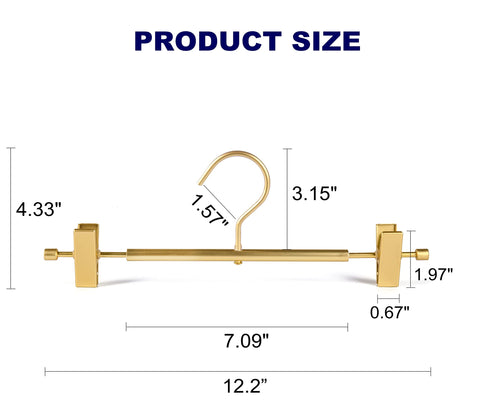 Amber Home hanger shows adjustable clips ready to secure different garment widths without snagging.