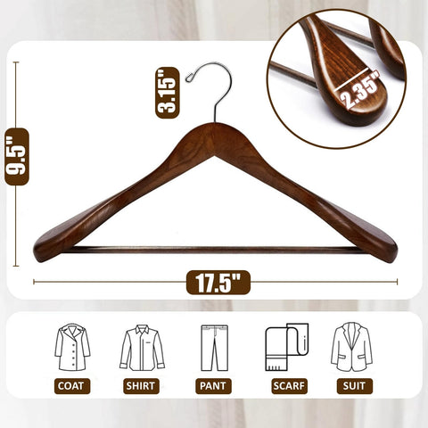 Amber Home screw-reinforced pants bar keeps trousers secure and crease-free.