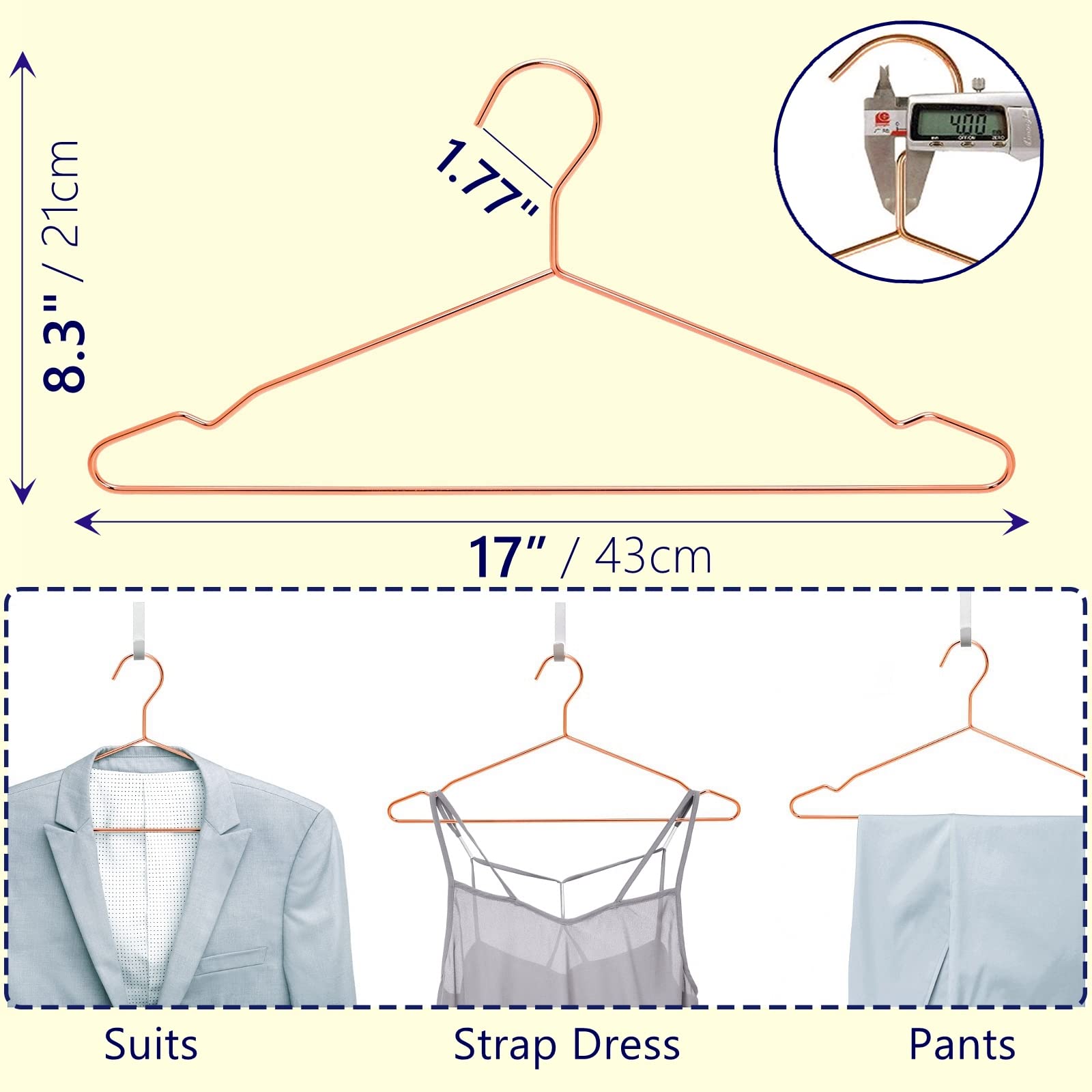 Shoulder groove design visible on Amber Home hanger for secure garments.