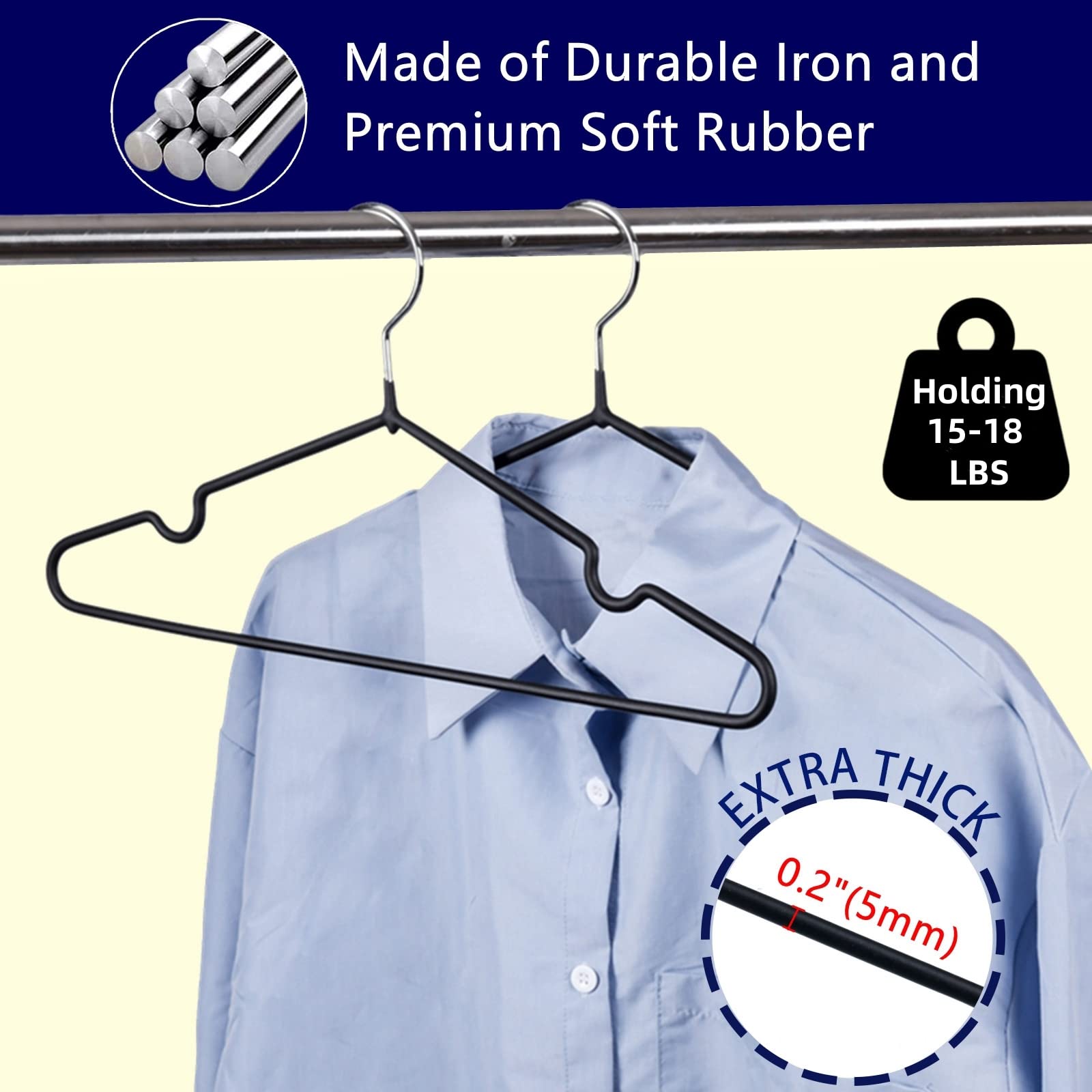 Amber Home shoulder-groove design keeps delicate garments aligned and wrinkle-free.