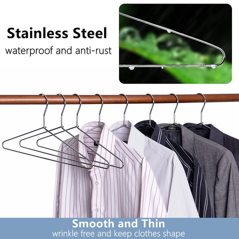 Amber Home slim profile hangers maximize closet space