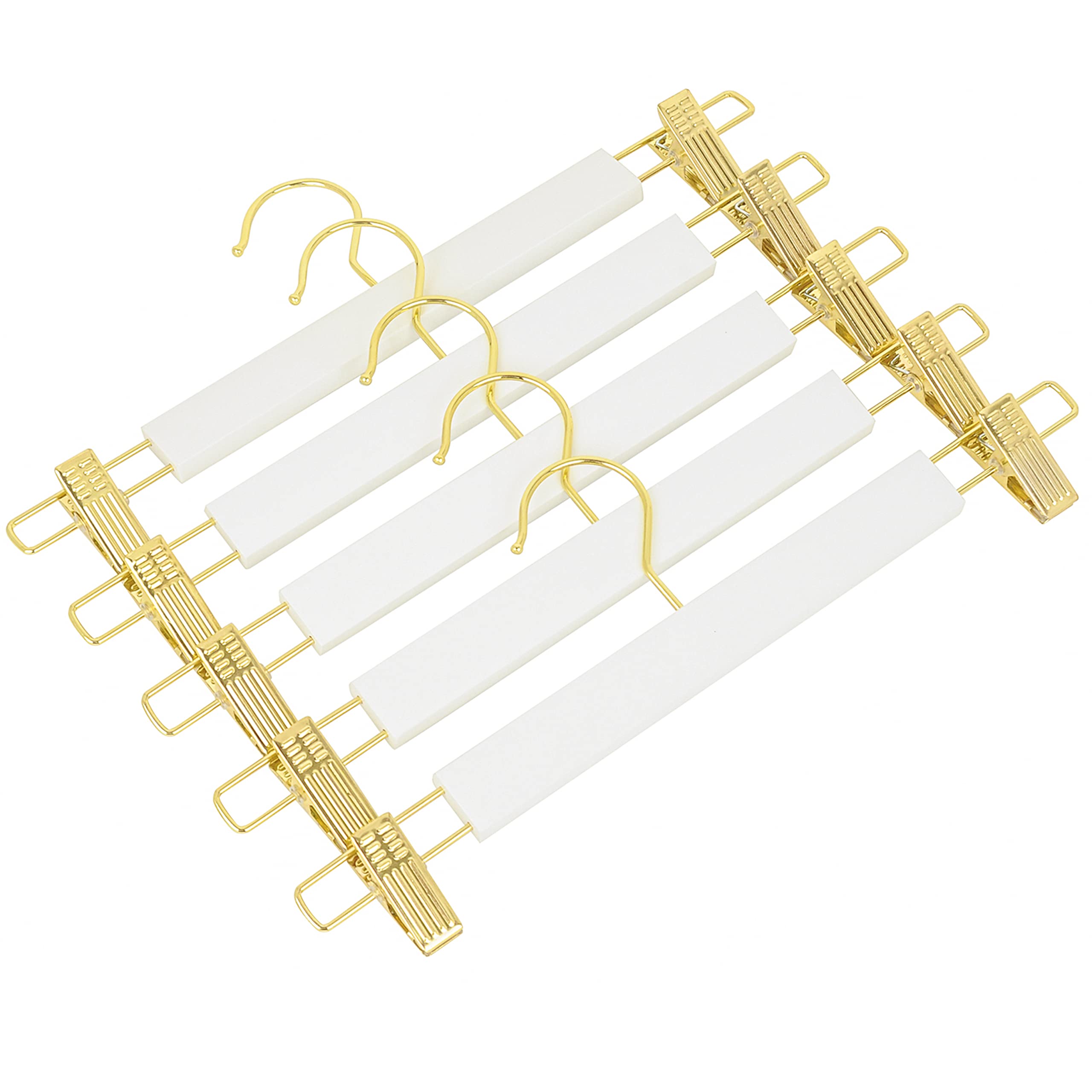 Amber Home slim profile hangers maximize closet capacity.