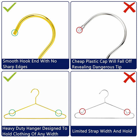 Amber Home smooth-edge hook prevents snags and fabric damage.