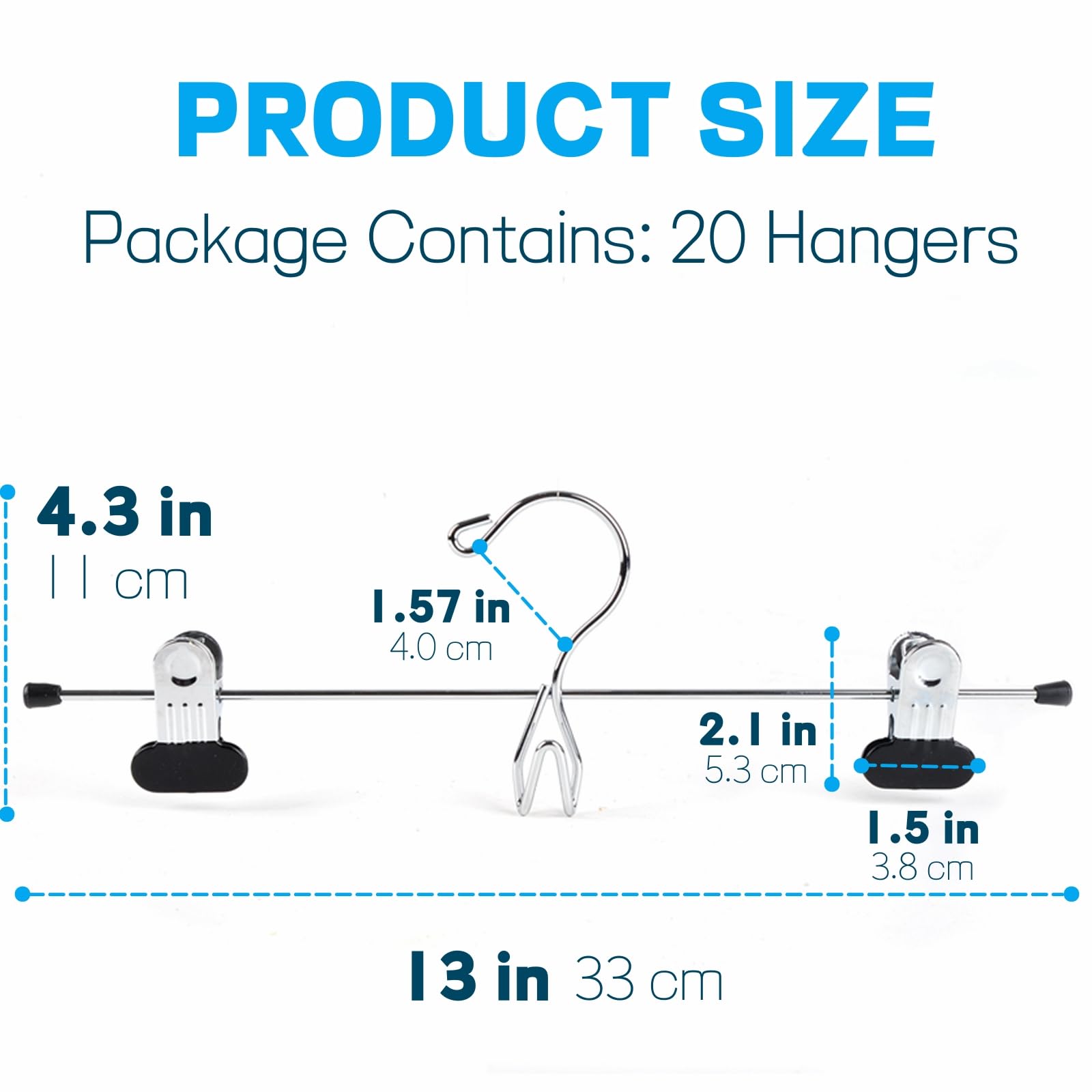 Amber Home stackable hangers maximize closet space for outfits, jeans, and skirts.