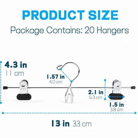 Amber Home stackable hangers maximize closet space for outfits, jeans, and skirts.