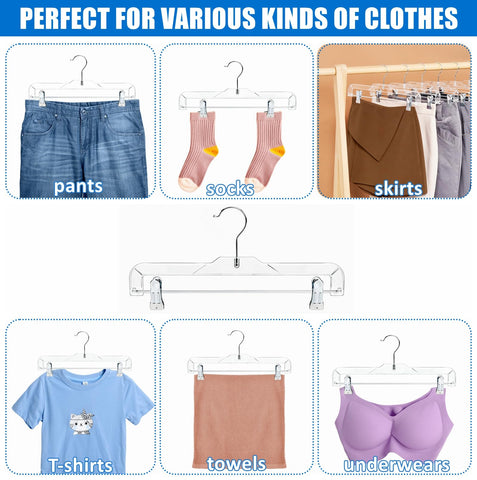Amber Home versatile hangers for pants, skirts, and jackets.
