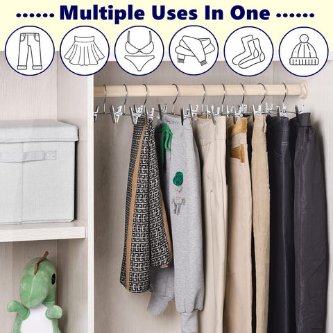 Amber Home durable chrome clips with rubber grip for secure hold.