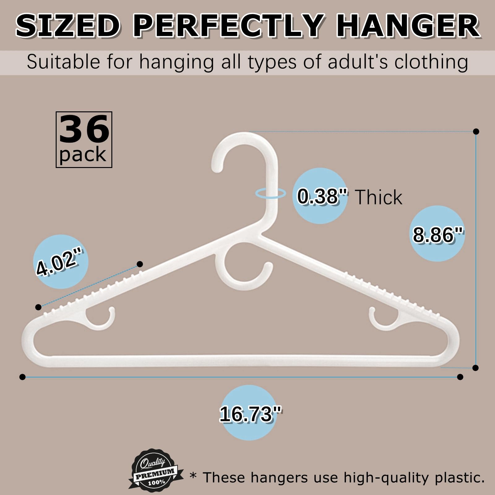 Amber Home white non-slip hangers with pants bar secure outfits.